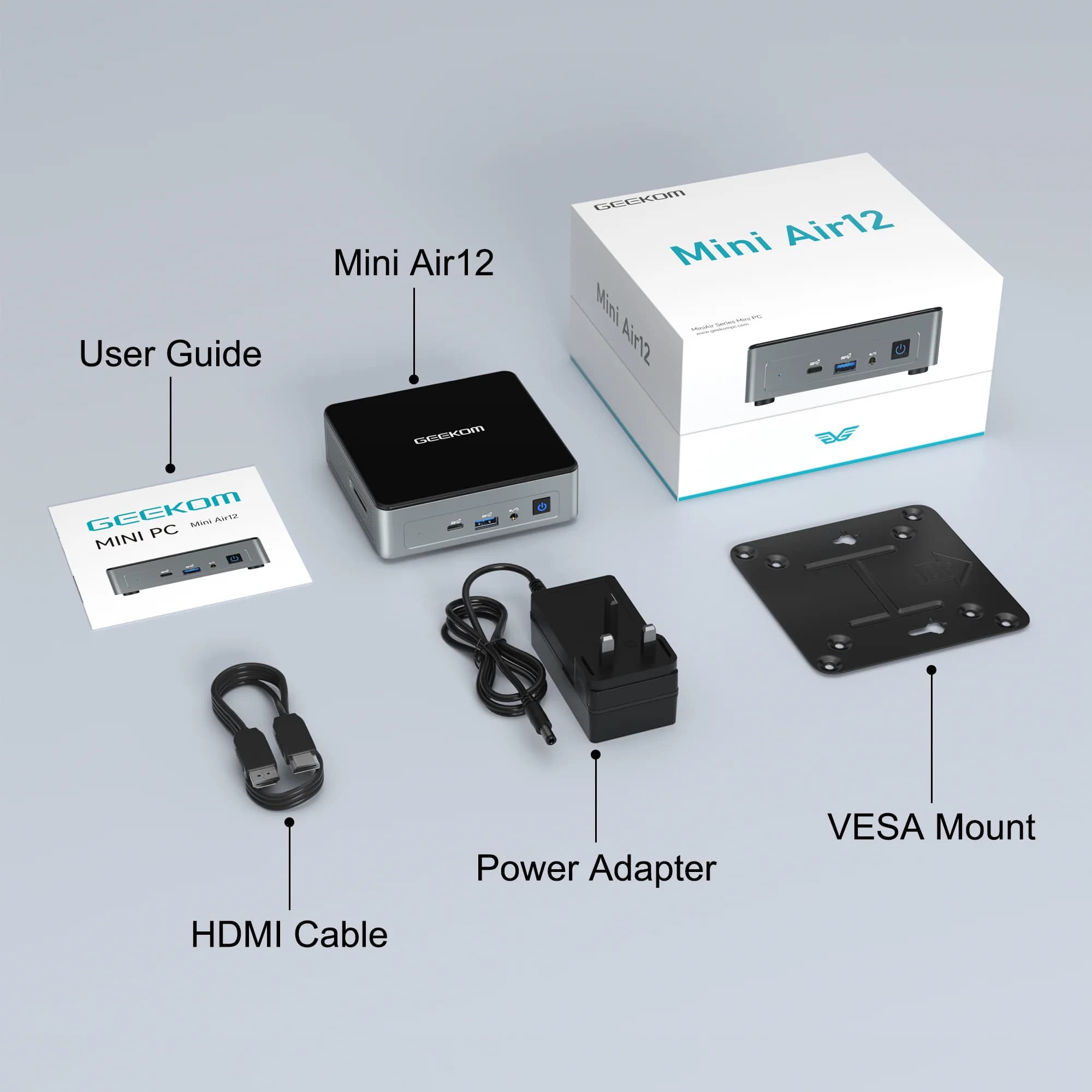 GEEKOM Mini Air12 - What's included