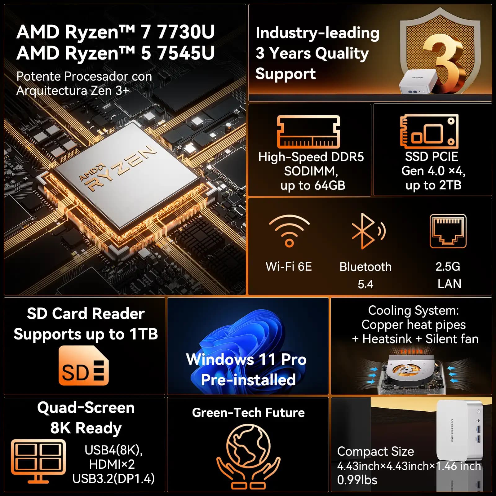 A7 2026 Edition AMD Ryzen™ 7 7730U |Ryzen™ 5 7545U