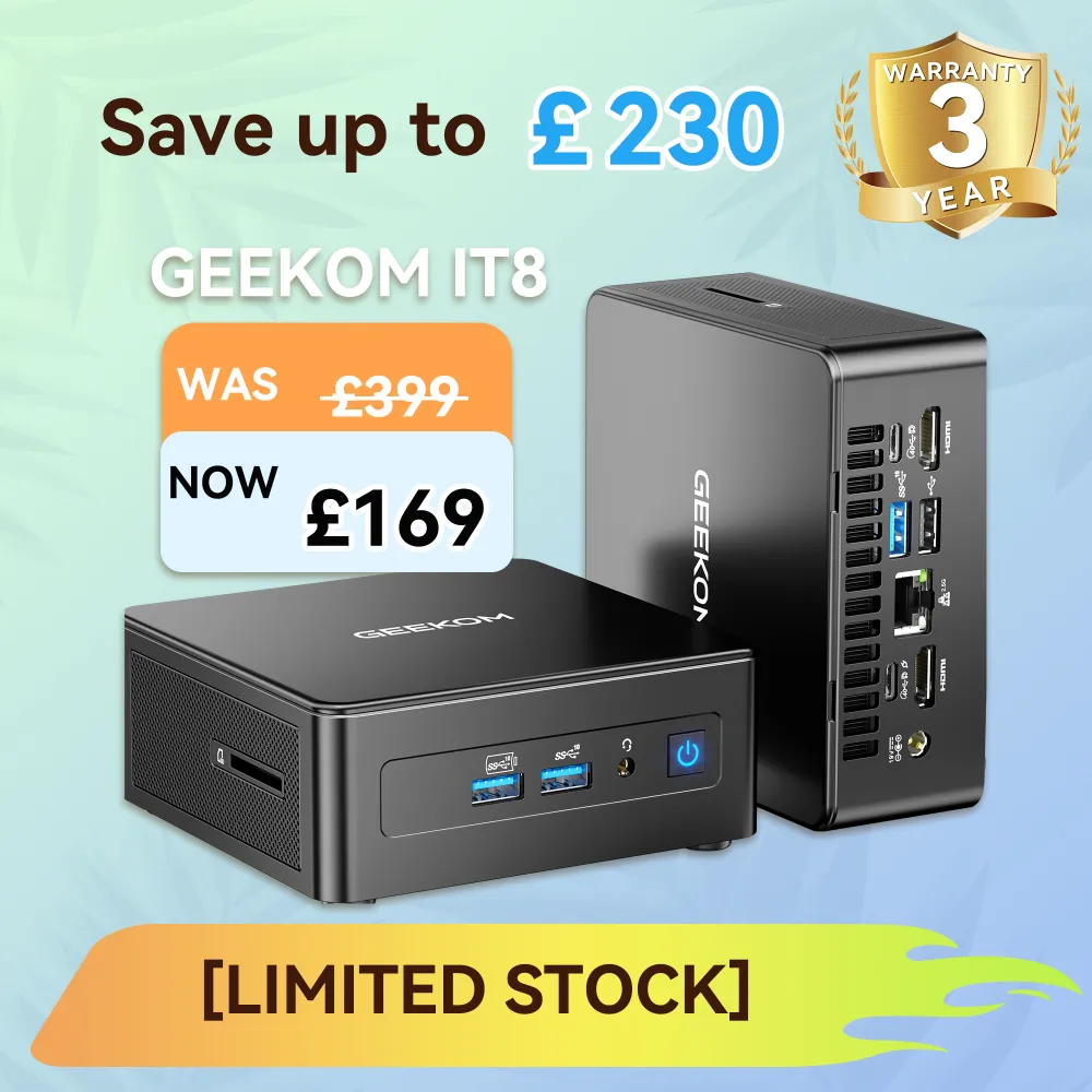 [LIMITED STOCK]GEEKOM Mini IT8 SE 8th Gen Intel Core i3