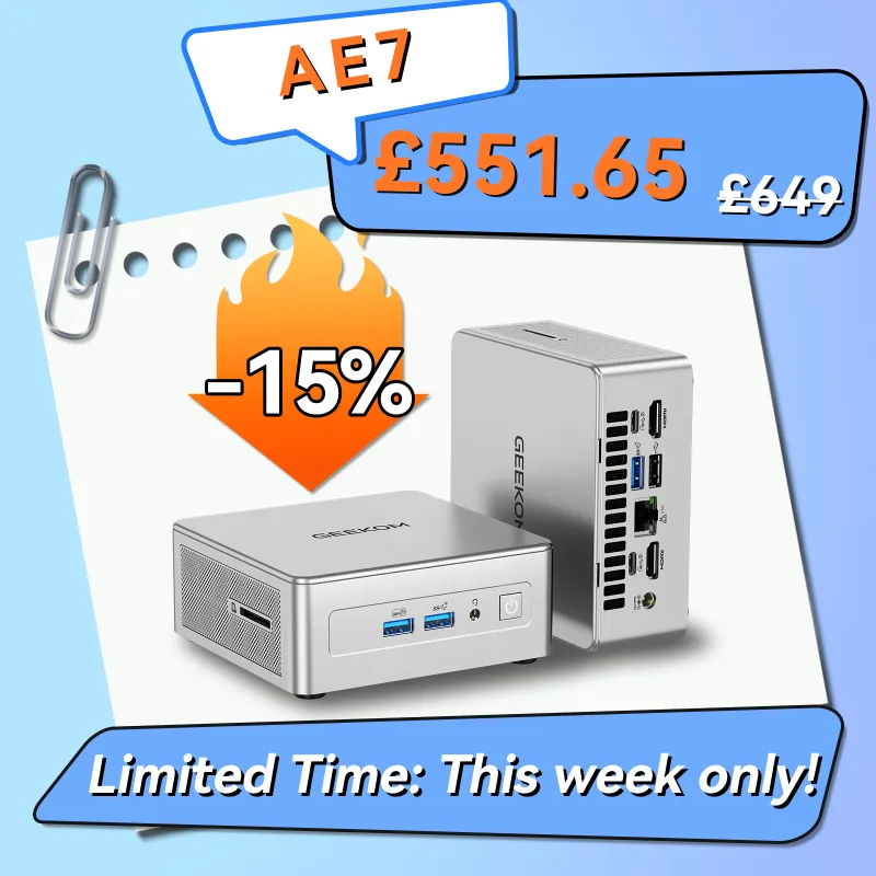 GEEKOM AE7 Mini PC AMD Ryzen™ 9 7940HS