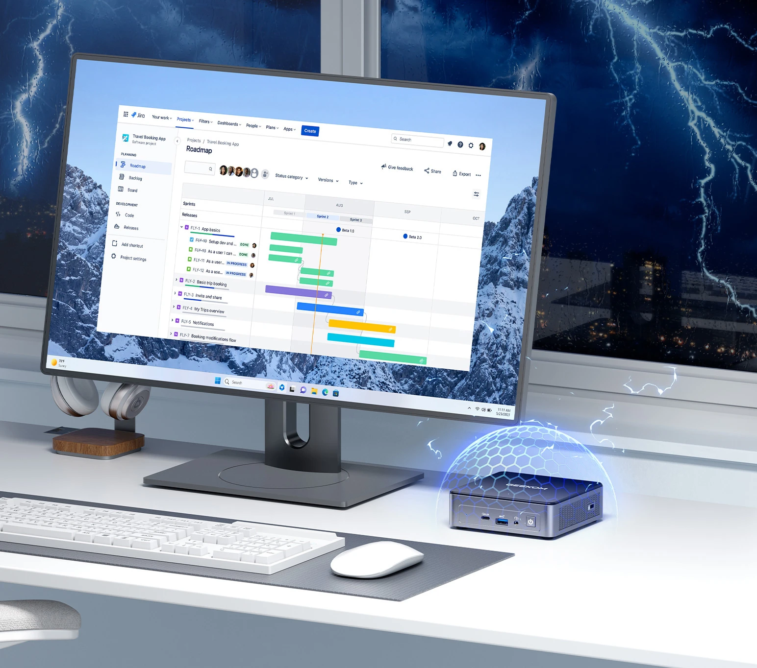 geekom AIR12 minipc PT7505 with pc mainboard