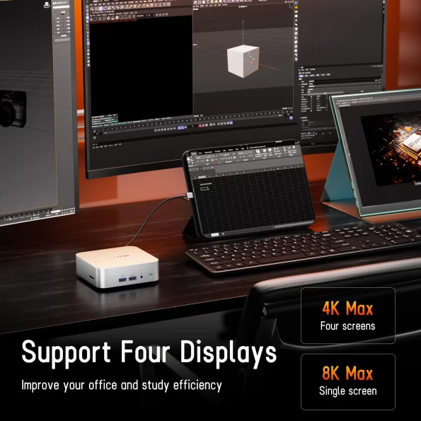 GEEKOM A7 Mini PC - Support 4 Displays