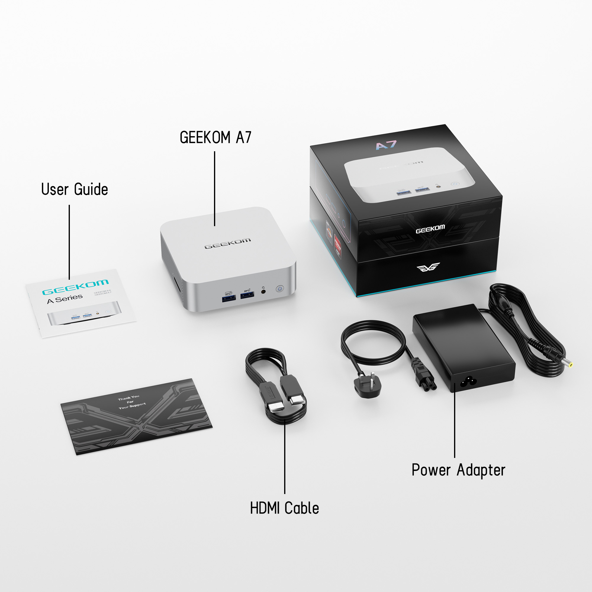 GEEKOM A7 Mini PC – Ryzen 7940HS, 8K Display, Dual-Channel DDR5