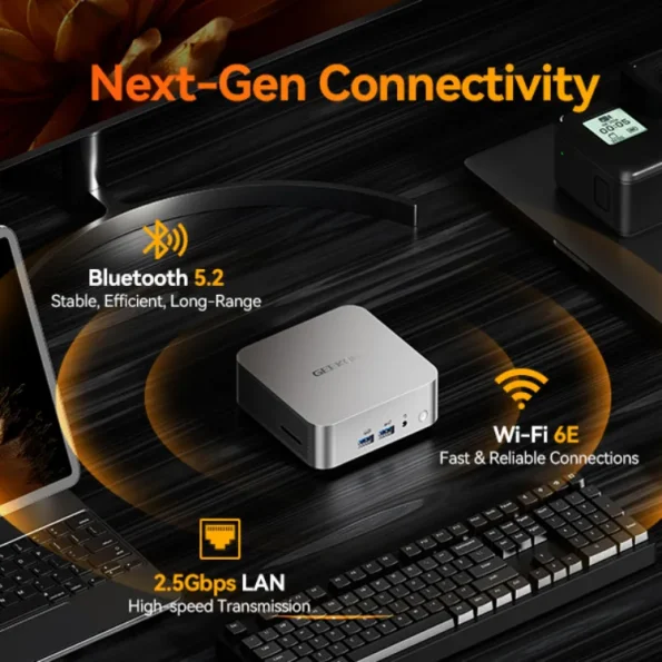 GEEKOM A8 Mini PC with next-gen connectivity