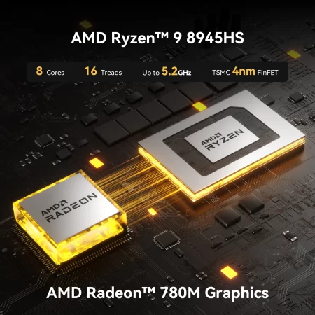 GEEKOM A8 Mini PC - AMD Ryzen™ 9 8945HS