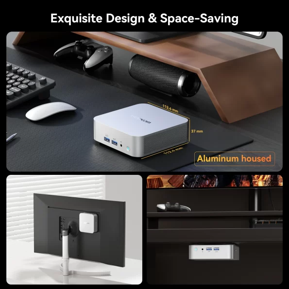 GEEKOM A8 Mini PC - Exquisite Design & Space-Saving