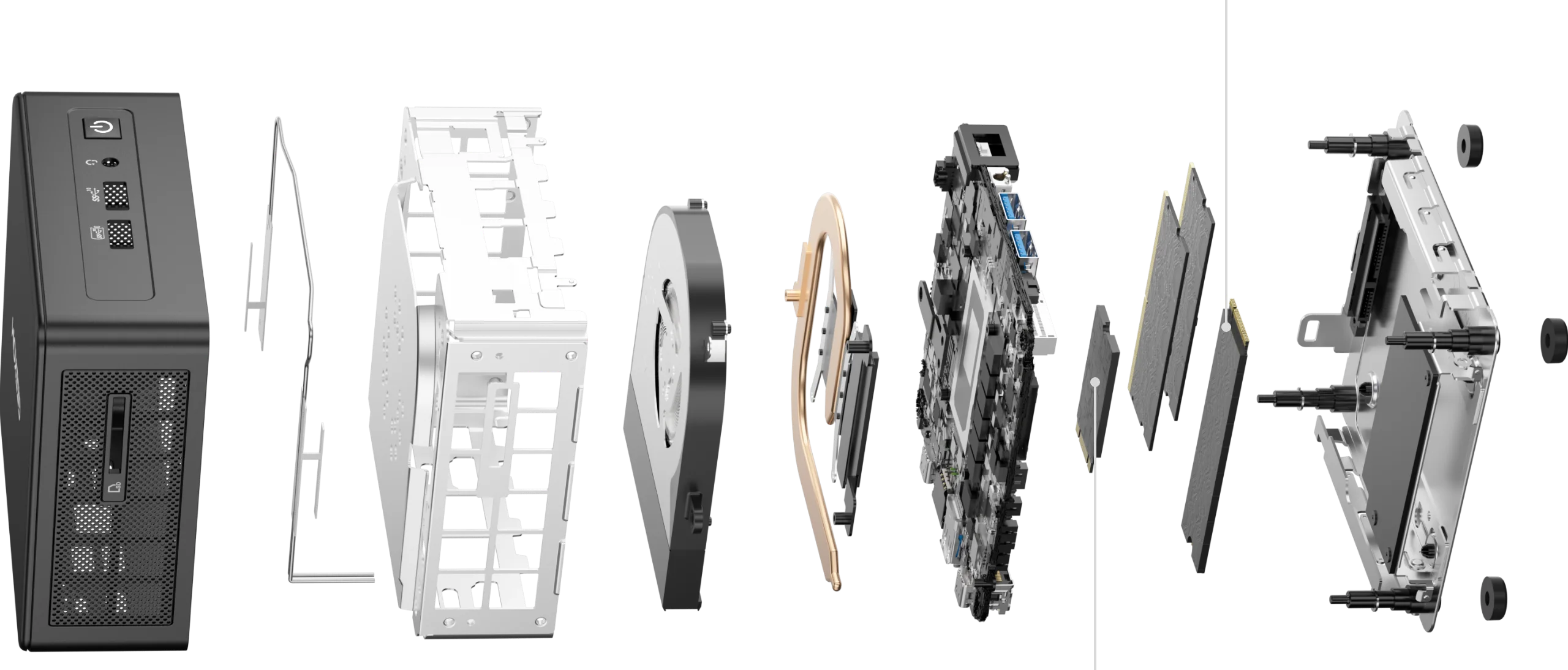 exploded view of GEEKOM IT15 AI Mini PC