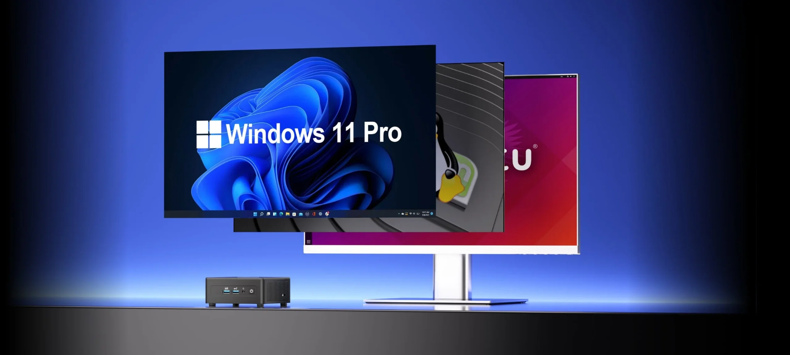 GEEKOM IT15 AI Mini PC support Windows 11 Pro, and other x86 systems like Manjaro, Ubuntu and Android x86