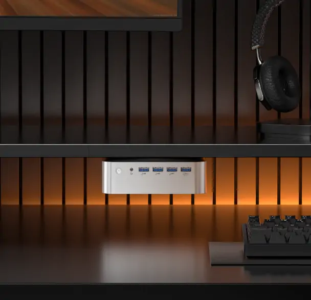 GEEKOM A9 Max mini PC under desk