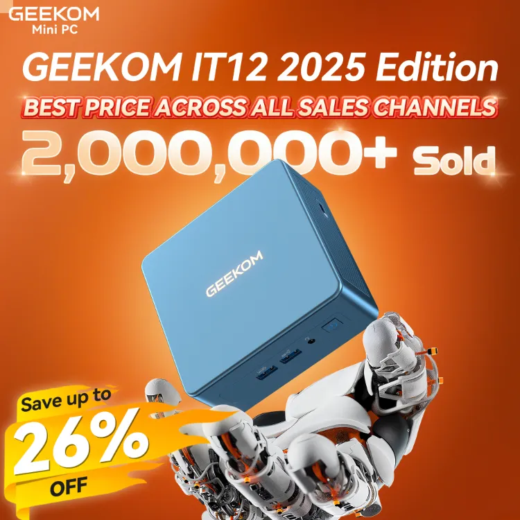 ⚡FLASH SALE⚡GEEKOM IT12 2025 Edition Mini PC