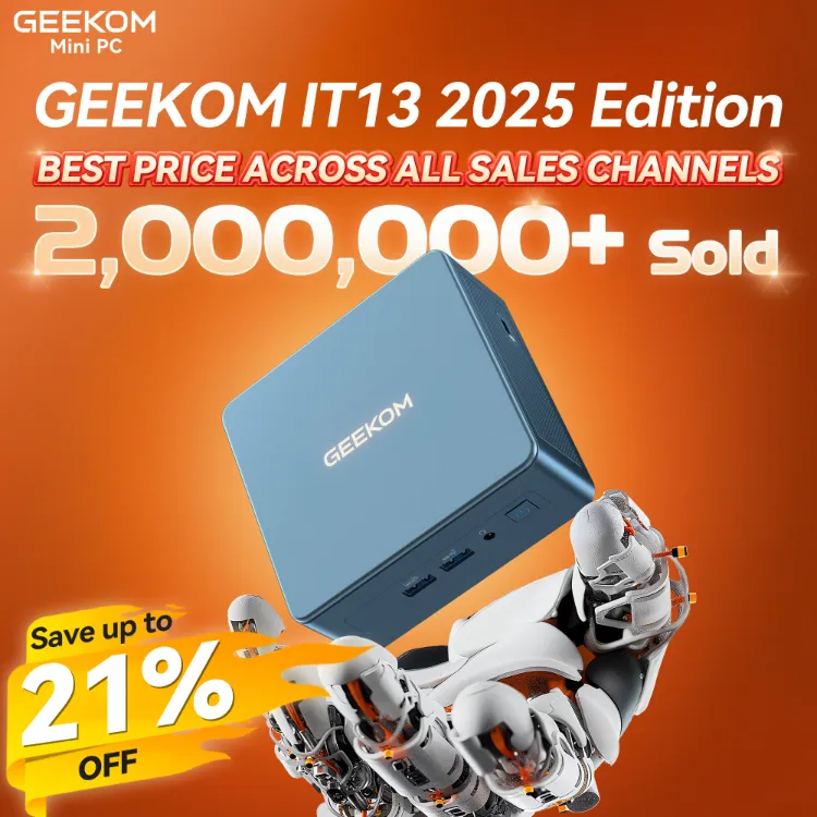 ⚡FLASH SALE⚡GEEKOM IT13 2025 Edition Mini PC