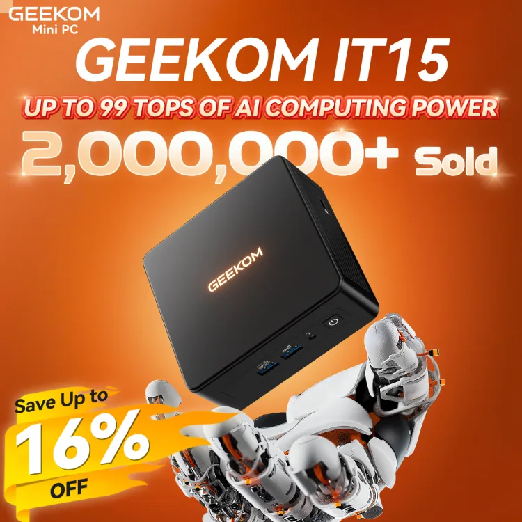⚡FLASH SALE⚡GEEKOM IT15 AI Mini PC