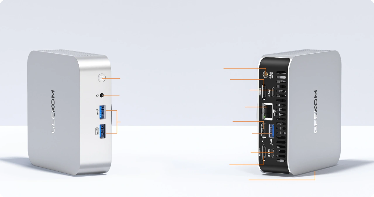 interfaces of GEEKOM A5 Pro Mini PC