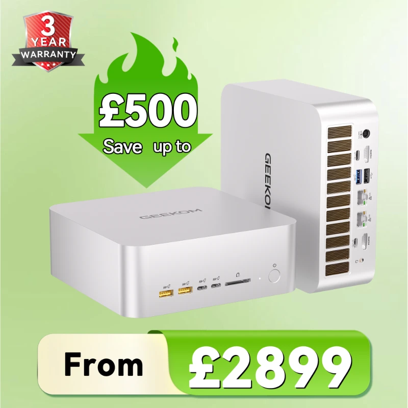 GEEKOM A9 Mega AI Mini PC with AMD Ryzen™ Al Max+ 395
