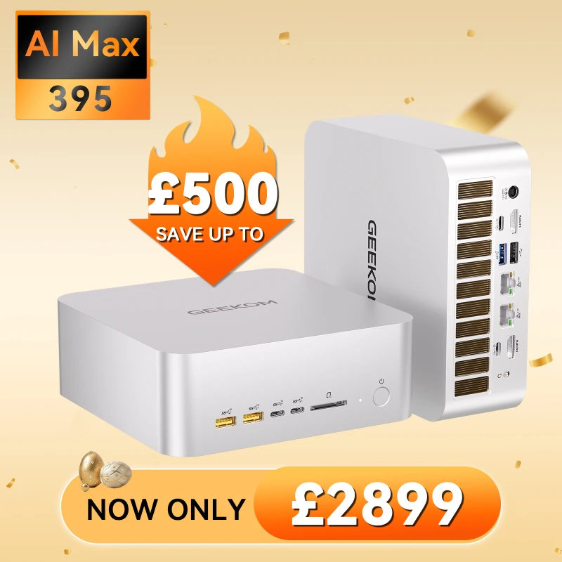 GEEKOM A9 Mega AI Mini PC with AMD Ryzen™ Al Max+ 395