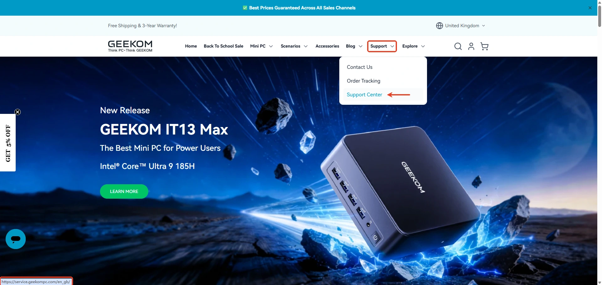 How to find GEEKOM UK support